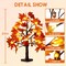2 Pack Fall Lighted Maple Leaf Table Tree With 24 LED Lights (Orange)